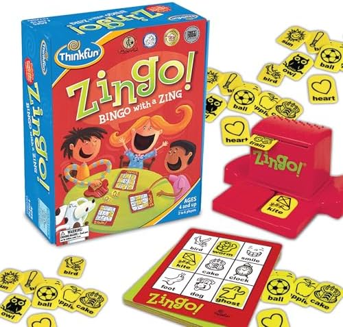 Zingo Bingo Award Winning Preschool Game for Pre-Readers and Early Readers Age 4 and Up