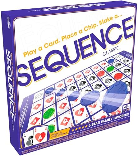 SEQUENCE- Original SEQUENCE Game with Folding Board, Cards and Chips
