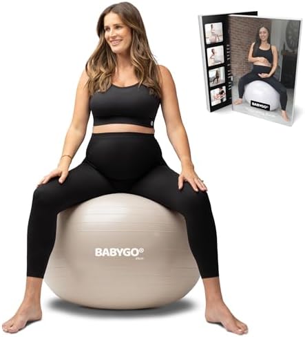 Birthing Ball - Pregnancy Yoga Labor & Exercise Ball & Book Set Trimester Targeting