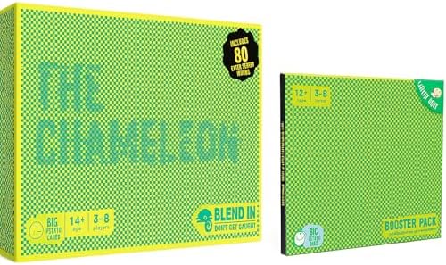 The Chameleon + Expansion Pack | Award-Winning Bluffing Board Game for Families, Adults & Friends | Includes 80 Extra Words & Bonus Cards | Fun for Parties & Game Night