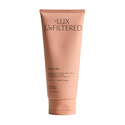 + Lux Unfiltered N°32 Summer Skin Classic Gradual Self Tanner, Hydrating Self Tanning Lotion with Shea Butter & Squalane - Non-Sticky, No Transfer, Natural-Looking - Vegan Sunless Tanner