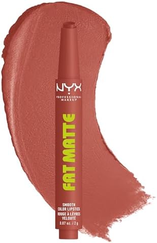 Fat Matte Lipstick, Pigmented, Smoothing, & Non-Drying Lip Crayon, Long Lasting Lip Makeup, Vegan & Cruelty Free - Rose Robe (Rose Nude)