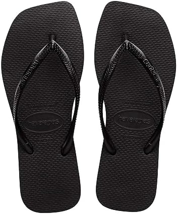 Women's Slim Square Solid Flip Flops